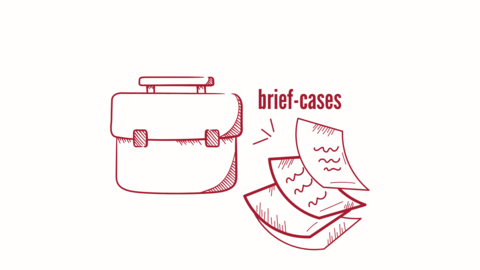 papers flying out of a briefcase