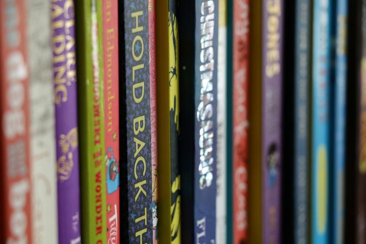 a collection of school books